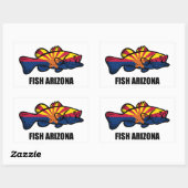 Sticker Rectangulaire Fish Arizona (Feuille)