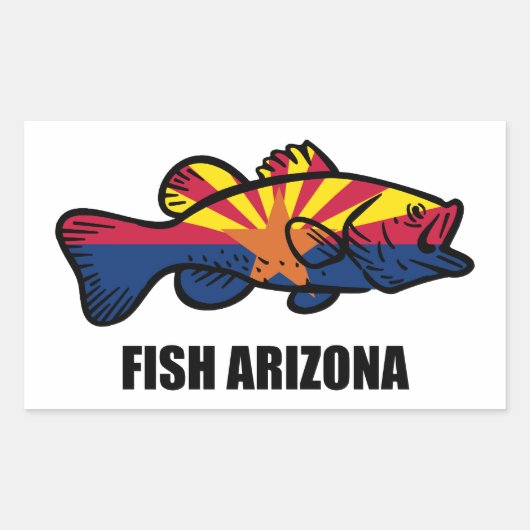 Sticker Rectangulaire Fish Arizona (Devant)
