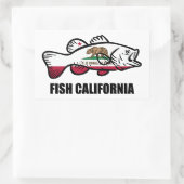 Sticker Rectangulaire Fish California Bass (Sac)