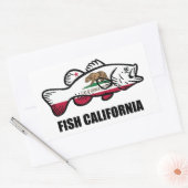 Sticker Rectangulaire Fish California Bass (Enveloppe)