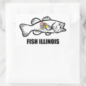 Sticker Rectangulaire Fish Illinois Bass (Sac)