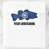 Sticker Rectangulaire Fish Louisiana (Sac)