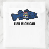 Sticker Rectangulaire Fish Michigan (Sac)