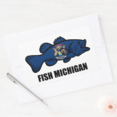 Sticker Rectangulaire Fish Michigan (Enveloppe)