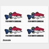 Sticker Rectangulaire Fish North Carolina (Feuille)