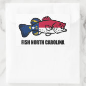 Sticker Rectangulaire Fish North Carolina (Sac)