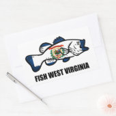 Sticker Rectangulaire Fish West Virginia (Enveloppe)