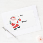 Sticker Rectangulaire Fishing Fisherman Holiday Tags (Enveloppe)