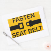 Sticker Rectangulaire Fixer la ceinture de sécurité (Enveloppe)