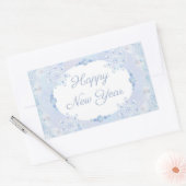 Sticker Rectangulaire Flacon de neige bleu glace (Enveloppe)