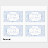 Sticker Rectangulaire Flacon de neige bleu glace (Feuille)