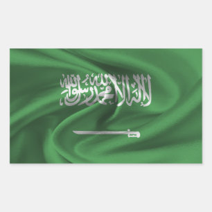 Sticker Rectangulaire Flag d'Arabie saoudite