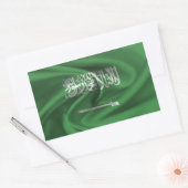 Sticker Rectangulaire Flag d'Arabie saoudite (Enveloppe)