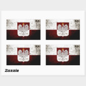 Sticker Rectangulaire Flag de Black Grunge (Feuille)