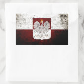 Sticker Rectangulaire Flag de Black Grunge (Sac)