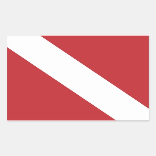Sticker Rectangulaire Flag de Diver Down (Devant)