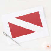 Sticker Rectangulaire Flag de Diver Down (Enveloppe)