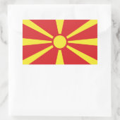 Sticker Rectangulaire Flag de Macedonia (Sac)