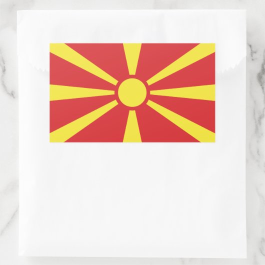 Sticker Rectangulaire Flag de Macedonia (Sac)