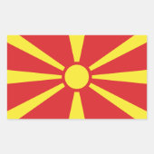 Sticker Rectangulaire Flag de Macedonia (Devant)