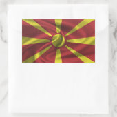 Sticker Rectangulaire Flag de Macedonia (Sac)