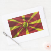Sticker Rectangulaire Flag de Macedonia (Enveloppe)