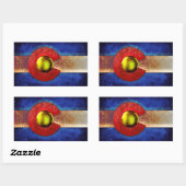 Sticker Rectangulaire Flag du Colorado (Feuille)