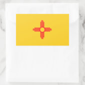 Sticker Rectangulaire Flag du Nouveau-Mexique (Sac)