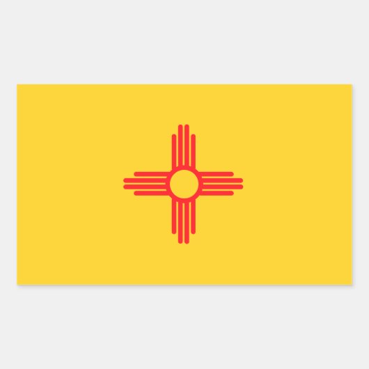 Sticker Rectangulaire Flag du Nouveau-Mexique (Devant)