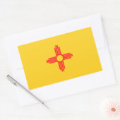 Sticker Rectangulaire Flag du Nouveau-Mexique (Enveloppe)