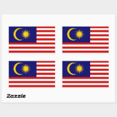 Sticker Rectangulaire Flag malaisien (Feuille)