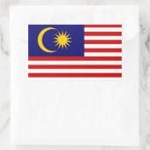Sticker Rectangulaire Flag malaisien (Sac)