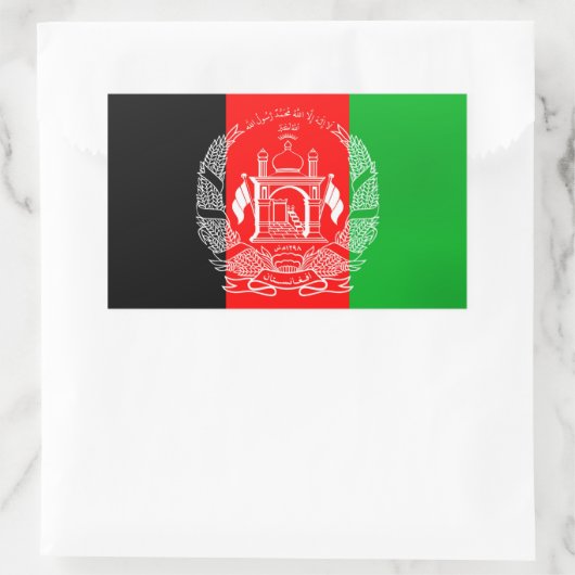 Sticker Rectangulaire Flag of Afghanistan (Sac)