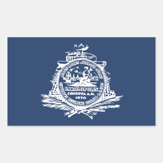 Sticker Rectangulaire Flag of Charleston, South Carolina (Devant)