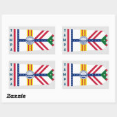 Sticker Rectangulaire Flag of Tampa, Floride (Feuille)