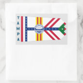 Sticker Rectangulaire Flag of Tampa, Floride (Sac)