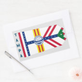 Sticker Rectangulaire Flag of Tampa, Floride (Enveloppe)