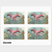 Sticker Rectangulaire Flamant rose (Feuille)