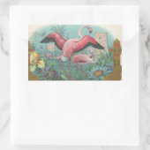 Sticker Rectangulaire Flamant rose (Sac)