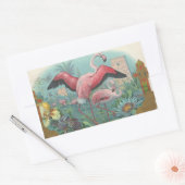 Sticker Rectangulaire Flamant rose (Enveloppe)