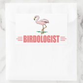 Sticker Rectangulaire Flamant rose drôle (Sac)