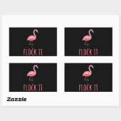 Sticker Rectangulaire Flamant rose | Flamant rose - Flock It (Feuille)