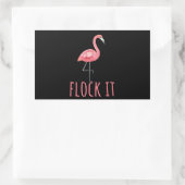 Sticker Rectangulaire Flamant rose | Flamant rose - Flock It (Sac)
