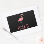 Sticker Rectangulaire Flamant rose | Flamant rose - Flock It (Enveloppe)