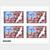 Sticker Rectangulaire flamber vers de nouvelles hauteurs (Feuille)