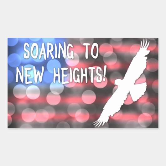 Sticker Rectangulaire flamber vers de nouvelles hauteurs (Devant)