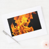 Sticker Rectangulaire Flamme orange (Enveloppe)