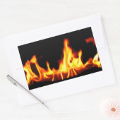 STICKER RECTANGULAIRE FLAMMES (Enveloppe)