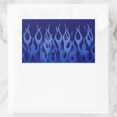 Sticker Rectangulaire Flammes cool Blue Racing (Sac)