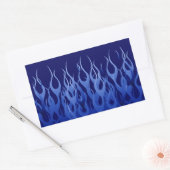 Sticker Rectangulaire Flammes cool Blue Racing (Enveloppe)